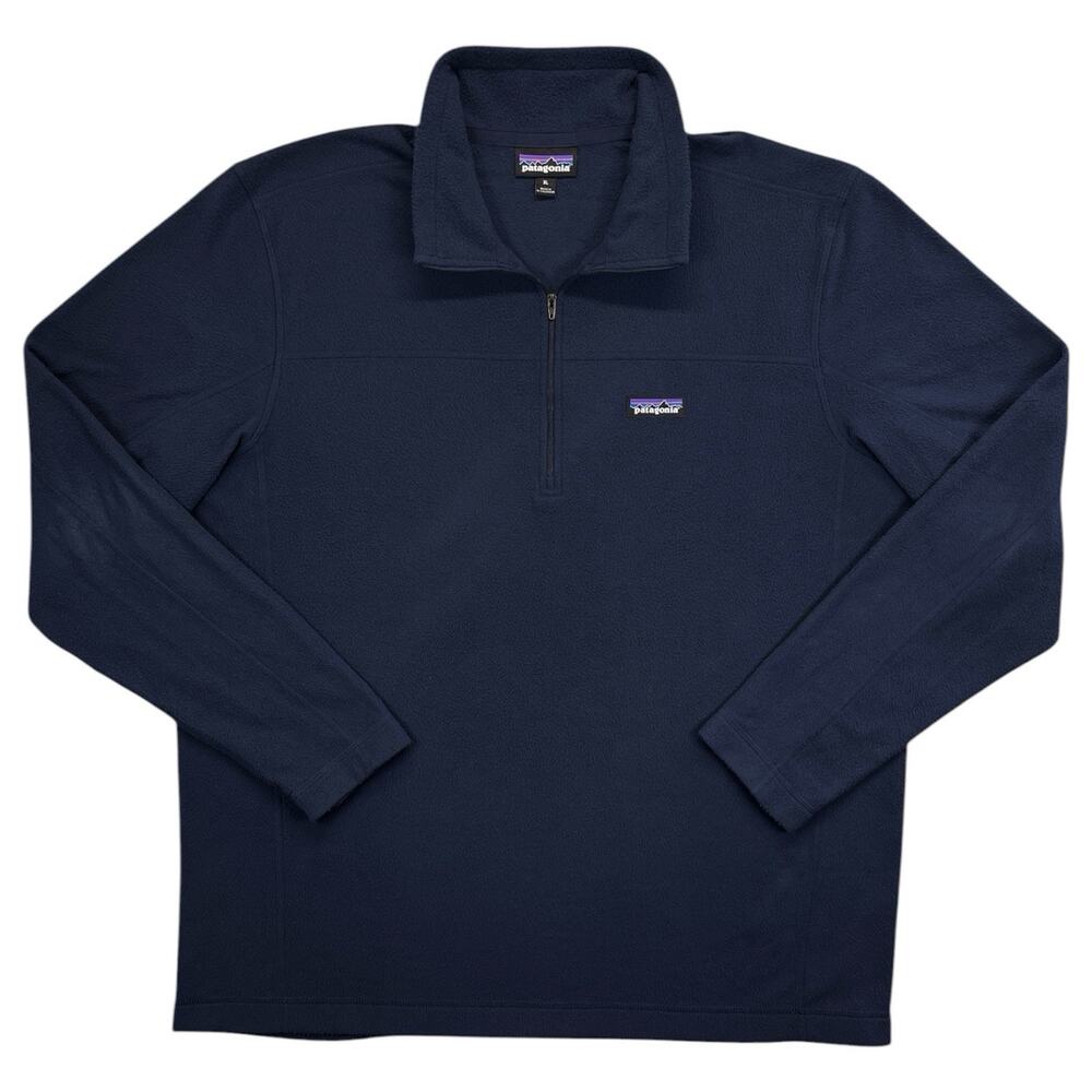 Patagonia Men's Micro D 1/4 Zip Fleece Pullover Blue Size XL